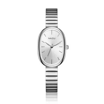 Image de Montre Élégante pour Femmes - Design Ovale & Acier Inoxydable