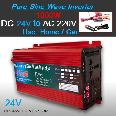 Zdjęcie Falownik Sinusoidalny 12V/24V → 220V – Do 3000W, Przenośny i Uniwersalny