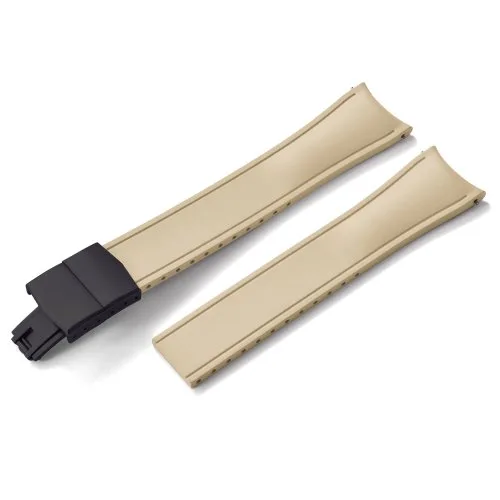 Kaki zwarte gesp