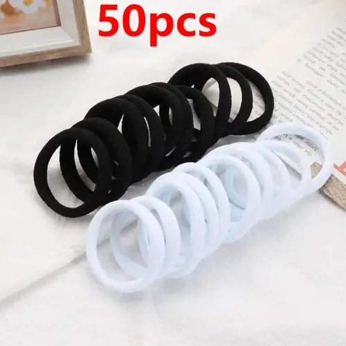 Image de 50 Scrunchies Couleurs Bonbons - Accessoires Cheveux Tendance