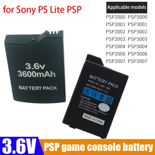 Afbeelding van Oplaadbare 3.6V 3600mAh Ingebouwde Batterij voor Sony PSP Lite, PSP 2000, PSP 3000 en PSP 3004 - Vervangende Hostbatterij voor Langdurig Spelen