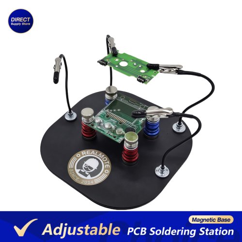 Imagen de Soporte Universal para PCB con Plataforma de Soldadura Magnética y Clips Flexibles para Reparación Electrónica de Circuitos