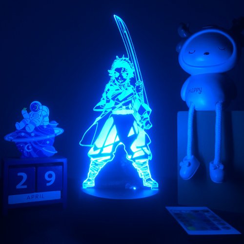 Immagine di Manga 3d Luce Kimetsu No Yaiba per la decorazione della camera da letto Luce notturna Regalo di comp...