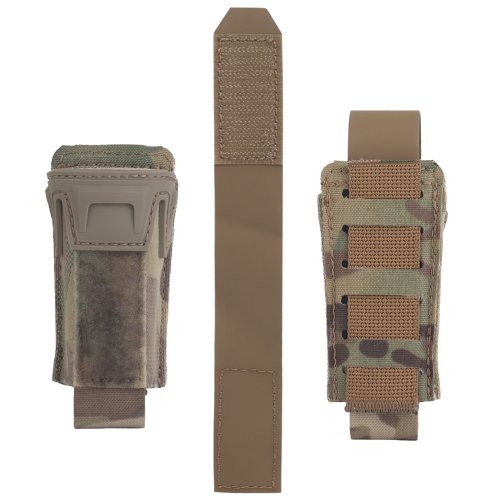 Immagine di Custodia Molle per Caricatore da 9 mm in Stile Mimetico – Fondina Singola con Sgancio Rapido e Coperchio Protettivo per Airsoft e Caccia