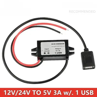Image de Chargeur USB 5V 3A pour Voiture - Convertisseur 12V/24V