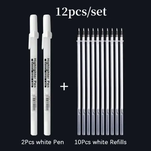 12 pièces blanc