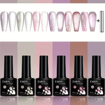 Image de Kit Vernis Gel Oeil de Chat 6 Couleurs - Brillant & Longue Tenue