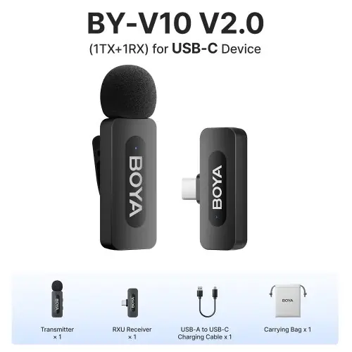 Image de Micro Lavalier Sans Fil BOYA BY-V3