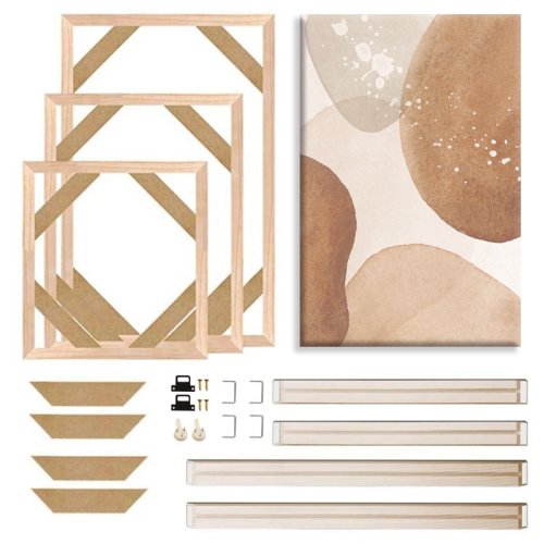 Image de Cadre Toile Bois - Décoration Murale Élégante