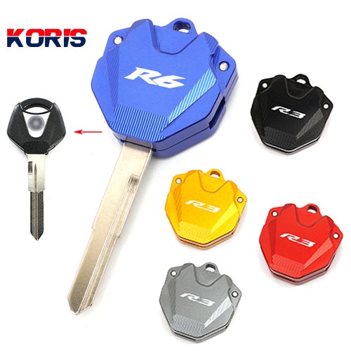 Immagine di Custodia Portachiavi in Alluminio CNC per Yamaha YZF-R3 e YZF-R6 - Protezione Stile Sportivo con Copertura Modificata per Moto