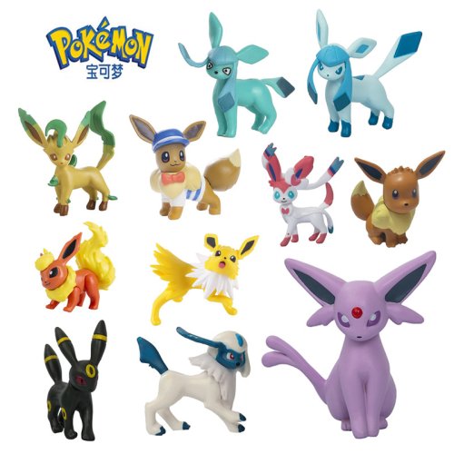 Afbeelding van Pokémon Anime Figuur Pikachu, Eevee, Gengar en Zon Elf - Collectie Actiefiguren voor Kinderen - Speelgoed Model van Monstruo de Bolsillo