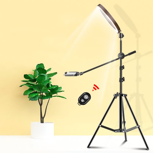 Imagen de Anillo de Luz LED con Soporte Ajustable para Teléfono, Ideal para Selfies, Grabaciones de YouTube y Fotografía Profesional
