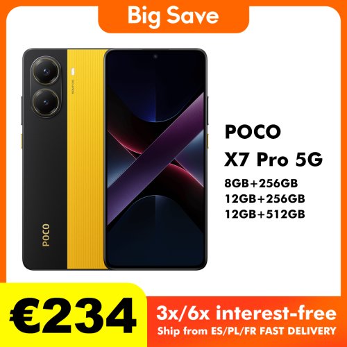 POCO X7 Pro 8GB/256GB 12GB/256GB 12GB/512GB NFC sin cargador UE Versión global Teléfono móvil