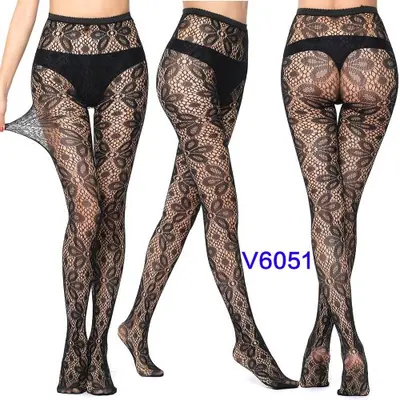 Image de Collants en résille noirs sexy - Style gothique & dentelle
