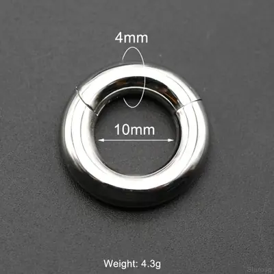 Image de Anneau de Septum Clicker en Acier Inoxydable - Grand Format 00G