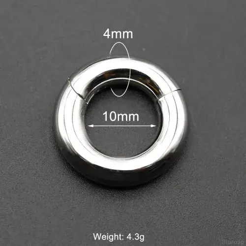 Image de Anneau de Septum Clicker en Acier Inoxydable - Grand Format 00G