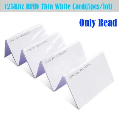 Image de Carte RFID 125kHz Blanche - Lot de 5, 10 ou 100