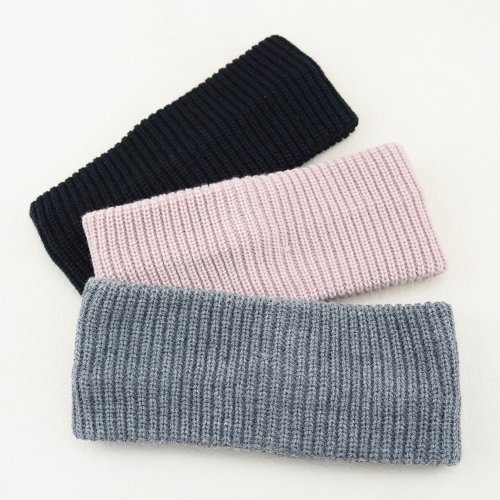 Afbeelding van Gebreide Brede Hoofdband voor Vrouwen – Effen Kleur en Verticale Strepen, Warme Winter Haarband met Oorwarmers, Koreaanse Stijl Sport Hoofddeksel van Wol
