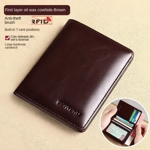 Image de Portefeuille Homme Cuir RFID - Mince & Élégant