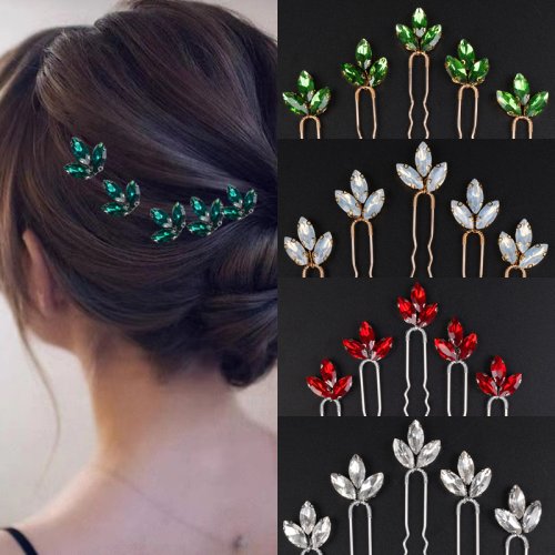 Image de Épingles à Cheveux de Mariage en Strass - Lot de 5