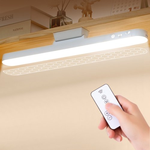 Lámpara de mesa LED colgante magnético, lámpara de escritorio recargable por USB, luz de lectura de 3 colores, armario regulable, luz nocturna