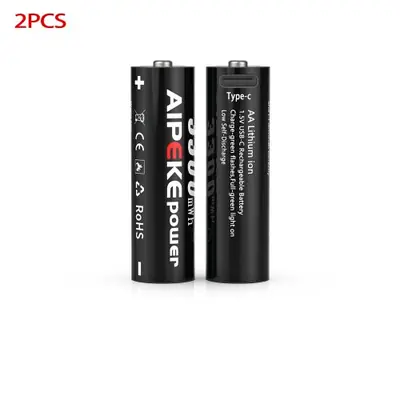 Image de Piles Rechargeables AA USB-C 3300mAh - Énergie Sans Fin pour Vos Jouets