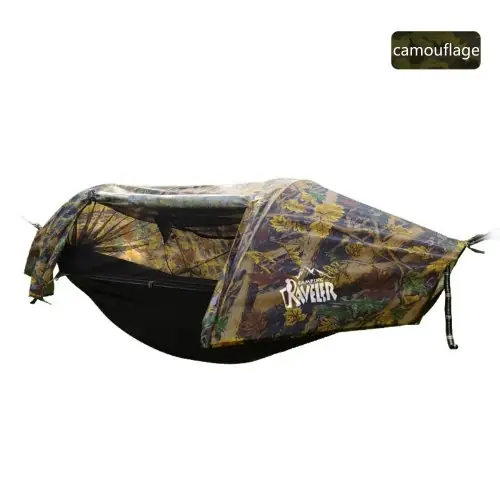 Image de Hamac Portable avec Moustiquaire - Balançoire Étanche pour Camping et Jardin