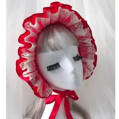 Image de Bonnet Lolita Vintage - Chapeau Victorien à Volants