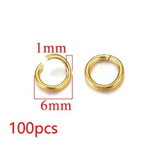 Gold 6mm100pcs