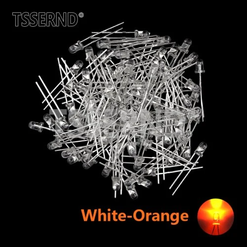 100 Stück Weiß-Orange
