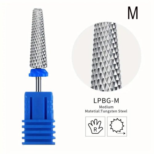 Immagine di 5 in 1 24mm punte da trapano per unghie in carburo di tungsteno extra lungo accessori per salone di ...