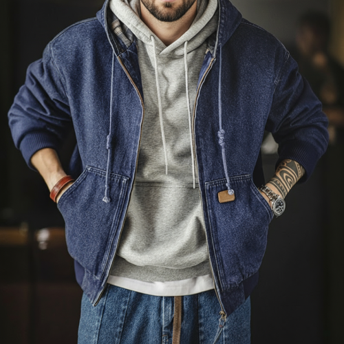 Bild von Retro Jeansjacke Herren – Robust & Stilvoll