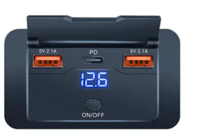 Image de Chargeur Voiture 4 Ports USB QC3.0 & PD - 12V/24V