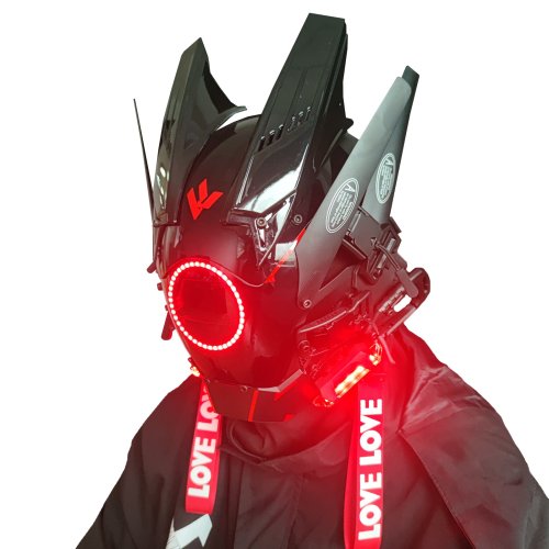 Afbeelding van Futuristische Punk Masker Helm Cosplay voor Mannen - Techwear Accessoire voor Halloween, Feesten en Muziekfestivals