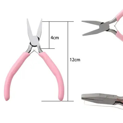 Pince à Bijoux Antidérapante Rose - Outil de Création