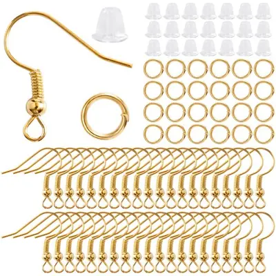 Image de 300 Pièces Boucles d'oreilles Hypoallergéniques - Kit Création Bijoux
