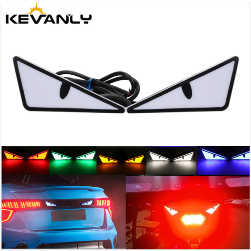 Afbeelding van LED Devil's Eye Kentekenverlichting met Koplampfunctie – Universele Auto- en Motordecoratie voor Stijlvolle Verlichting