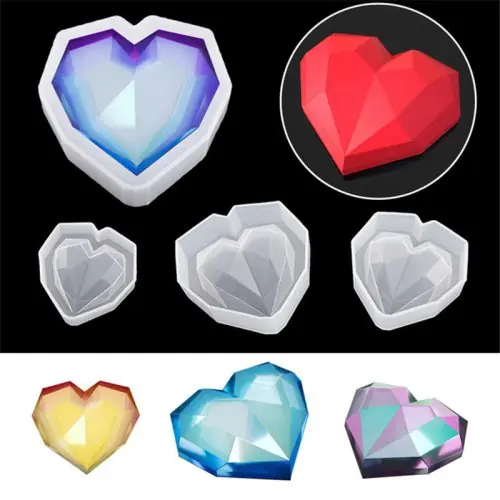 Image de Moule Coeur 3D Silicone pour Bijoux et Décoration