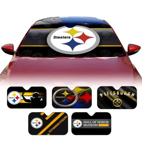 Image of Premium Fold-Up Car Windshield Sunshade for Heat Protection and UV Blocking – 70x130cm Reflective Auto Window Cover