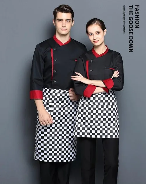 Black jacket apron
