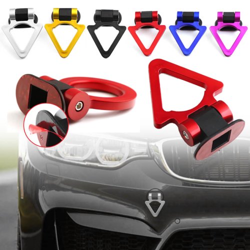 Bild von 2 Designs Auto Styling Anhänger Haken Aufkleber Dekoration Auto Auto Hinten Vorne Anhänger Simulation Racing Ring Fahrzeug Abschlepphaken