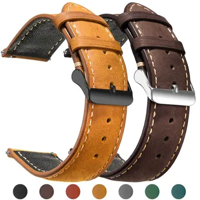 Image de Bracelet de Montre en Cuir Vintage - 14 à 24mm