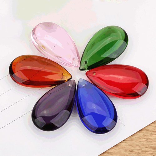 Imagen de Cuentas de Cristal en Forma de Lágrima para Joyería DIY