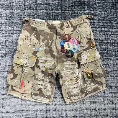 Image de Shorts Camouflage Rétro en Jean pour Hommes et Femmes