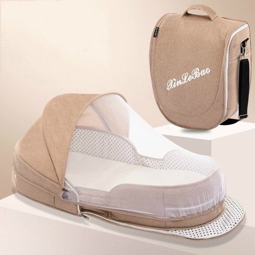 Image de Berceau Portable avec Moustiquaire pour Bébé