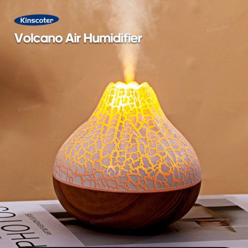 Image of 300ml Volcano Air Humidifier Desktop Electric USB Humidificadore Water Mist Diffuser Purifier Air Freshener With 7 Colors Night
