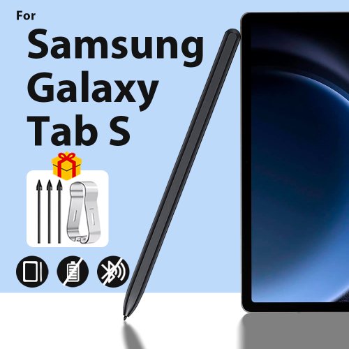 Image de Stylet avec Gomme pour Galaxy Tab S6/S7/S8/S9 - 3 Plumes Incluses