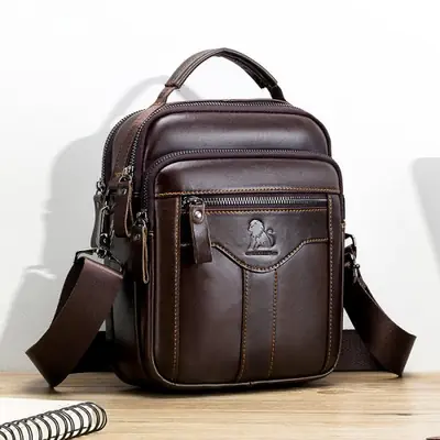 Image de Sac Bandoulière Homme en Cuir Vintage