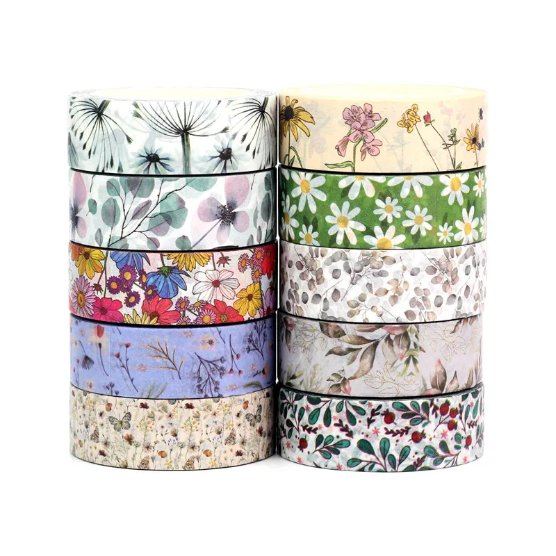 Imagen de Cinta Washi Floral Japonesa - Decoración Kawaii para Scrapbooking