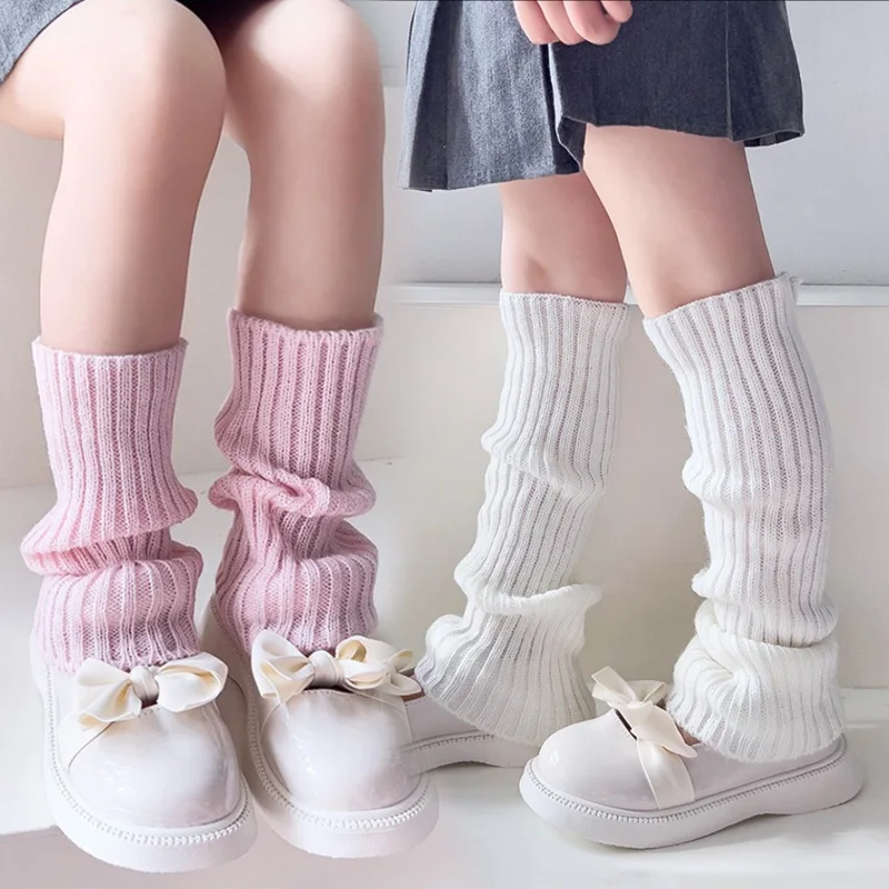 Imagen de Calentadores de Piernas Coreanos en Color Caramelo para Niñas, Calcetines Tejidos con Cubierta de Pie, Diseño de Elefante Elástico y Versátil para Otoño e Invierno